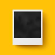 Realistic photo frame with shadow vector design