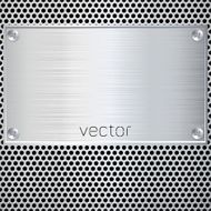 Blank metal plate Vector illustration N3