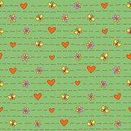 Vector seamless colorful pattern with hand drown ornamental elements N2