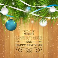 Christmas and New Year greeting card N9