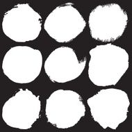 hand drawn grunge circle frames vector illustration N3
