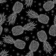 Seamless pattern with pineapples Vector illustration N2