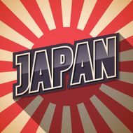 Retro poster Japan speech Vector illustration N2