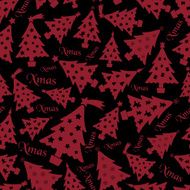 set of christmas red tree decoration dark seamless pattern eps10 N2