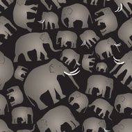 gray vector elephants simple seamless black pattern eps10