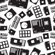 internal desktop computer components seamless pattern eps10 N2