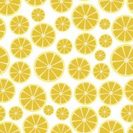 colorful sliced lemon fruits seamless white pattern eps10 N2