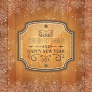Merry Christmas and Happy New Year vector background