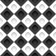 Black and white grid with round holes