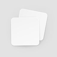 White Square Blank Beer Coasters Vector Isolated Illustration