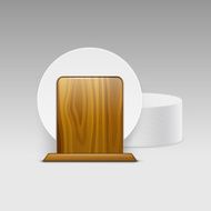 White Round Blank Beer Coasters Vector Isolated Illustration