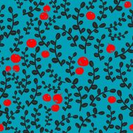 Seamless pattern with forest berries N2