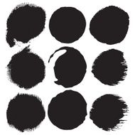 Grunge shapes collection black isolated on white background set N2