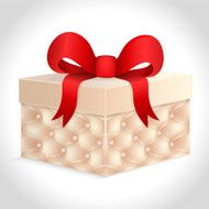 Gift box with a red bow N3