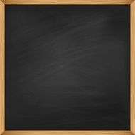 Empty square blackboard with wooden frame Template N2