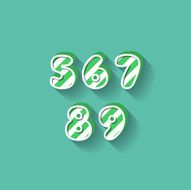 5 6 7 8 9 - Christmas Candy Alphabet