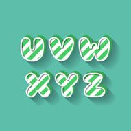 U V W X Y Z - Christmas Candy Alphabet