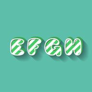 E F G H - Christmas Candy Alphabet