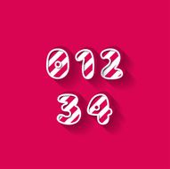 0 1 2 3 4 - Christmas Candy Alphabet N2
