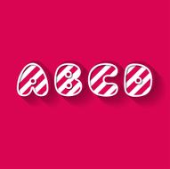 B C D A - Christmas Candy Alphabet N2