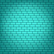 Vector blue brick wall seamless background