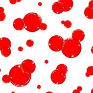 Red bubbles on a white background