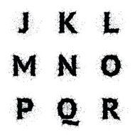 Black Ink Grunge Alphabet