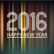 happy new year 2016 on dark color lines background eps10