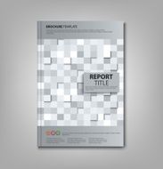 Brochures book or flyer with abstract light squares template N2
