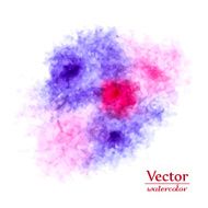 Vector abstract blue and pink blots Bright ink design spots