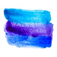 Blue brush lines Abstract stylish watercolor background
