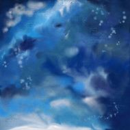 Dramatic Night Sky Painting Background