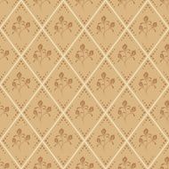 seamless beige and brown floral pattern - vector N2