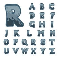 Stone game alphabet for user interfaces N16