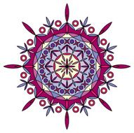 Violet and pink ornament N2