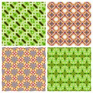 Set of Geometric seamless patterns Color Vector N2