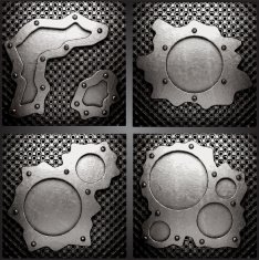 Vector metal background set