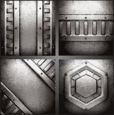 Vector metal background set N2