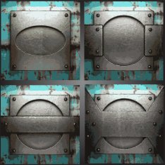 Vector metal background set N5