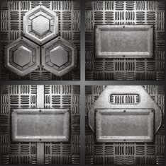 Vector metal background set N6