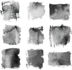 Black grunge brushes and banners