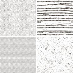 four seamless black and white fabric patterns N4