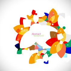 abstract colorful floral shape concept background vector illustration