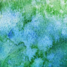 Hand painted green and blue watercolor texture