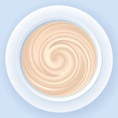 Vector background of gently pink cream in white jar