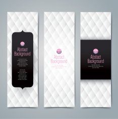 Collection banner design Black and white upholstery background