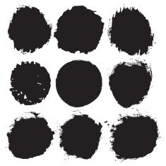 Set of ink circle stains 9