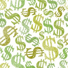 Money theme seamless pattern Dollar symbols vector background