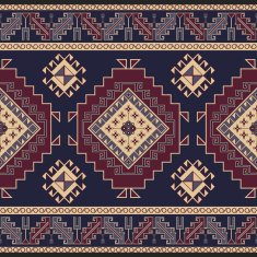 Abstract geometric seamless pattern in ethnic style N2