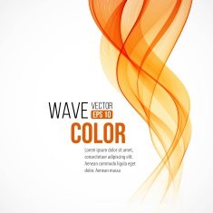 Abstract arange wave design element Vector illustration N2
